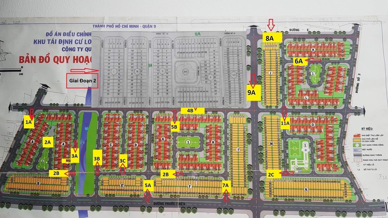 Mặt bằng KDC Phước Thiện Giai Đoạn 1